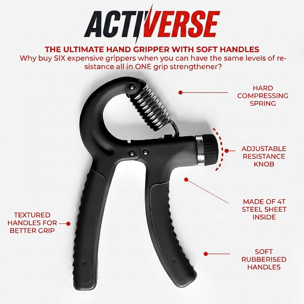 Adjustable Hand Grip Strengthener with Counter | Wrist & Forearm Trainer