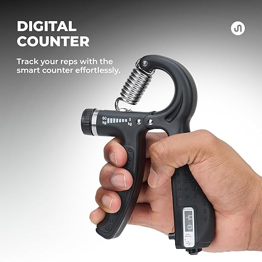 Multicolor Adjustable Hand Grip With Counter For Exercise
