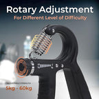 Multicolor Adjustable Hand Grip With Counter For Exercise
